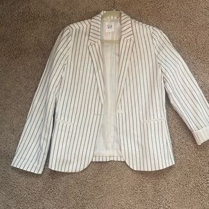 Classic Gap Blazer. (Linen/cotton blend) blue pinstripe.